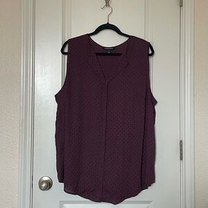 41 Hawthorn Sleeveless Purple Blouse Relaxed Fit